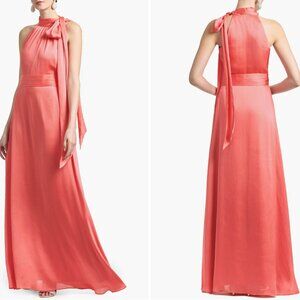 Sachin + Babi Kayla Coral Halter Gown Size 4